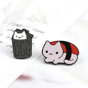 Sushi and Bin Cat Pin